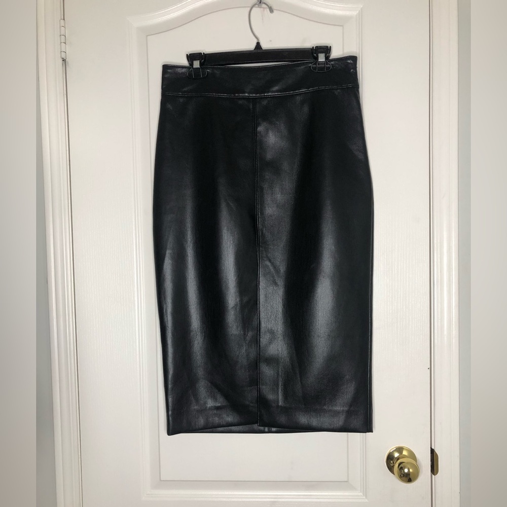 Faux leather skirt